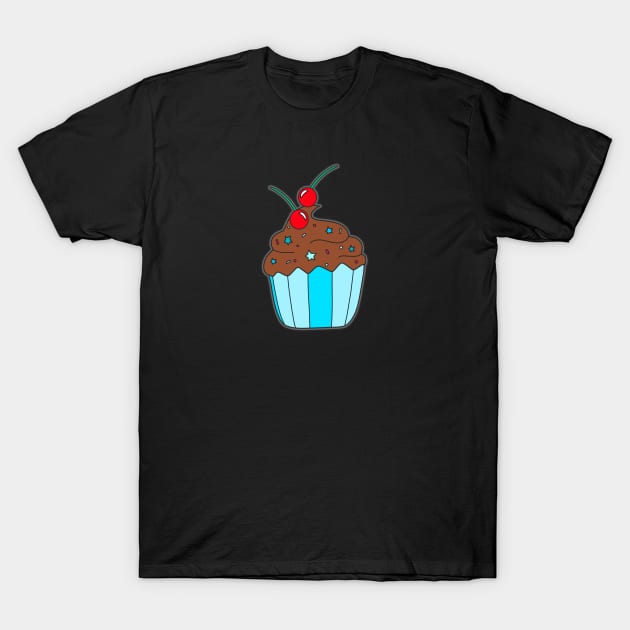 Chocolate Cupcake T-Shirt by Kelly Louise Art